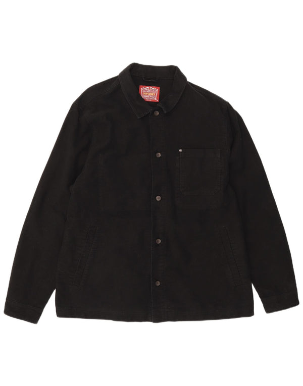 Superdry denimskjorte til mænd 2XL sort bomuld