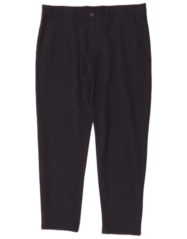 Zara Herre Chinobukser EU 44 Large W34 L28 Marineblå Polyester