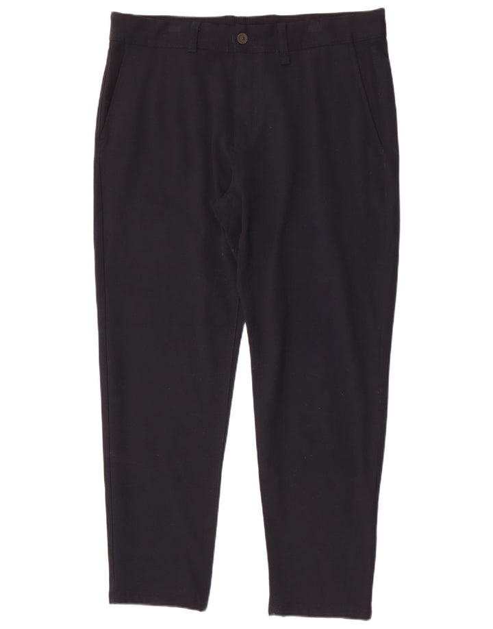 Zara Herre Chinobukser EU 44 Large W34 L28 Marineblå Polyester
