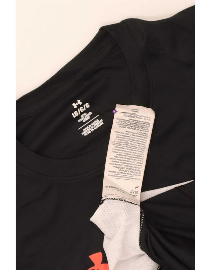 Under Armour Herre T-shirt Top Stor Sort Colourblock Polyester