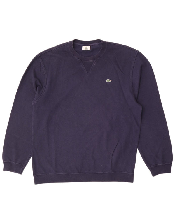 Lacoste Herre Sweatshirt Jumper Størrelse 4 Medium Navyblå Bomuld