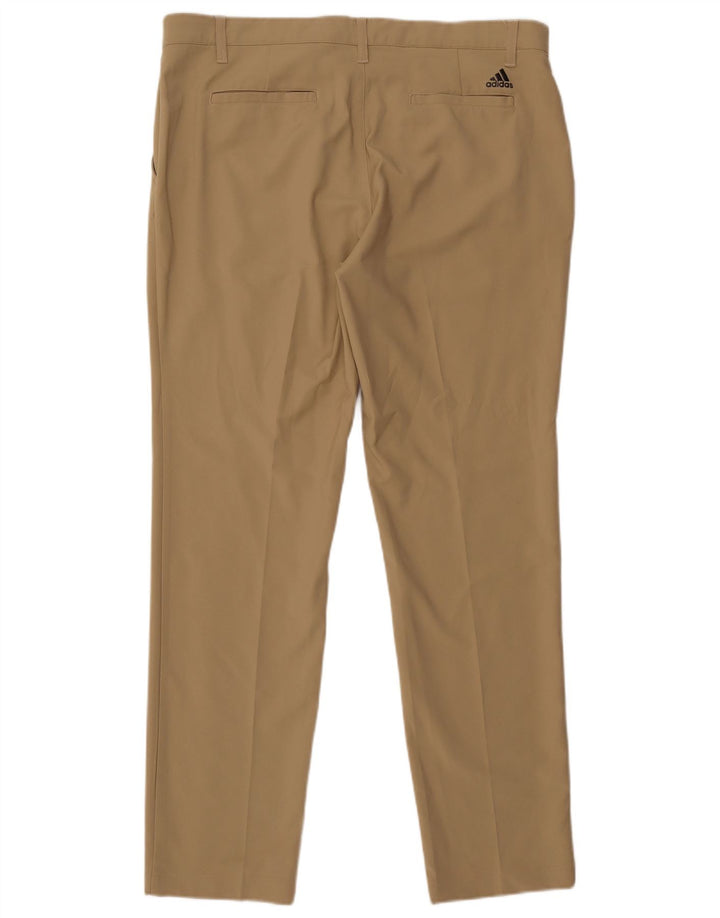 Adidas Straight Chino Bukser til mænd W36 L32 Beige Polyester