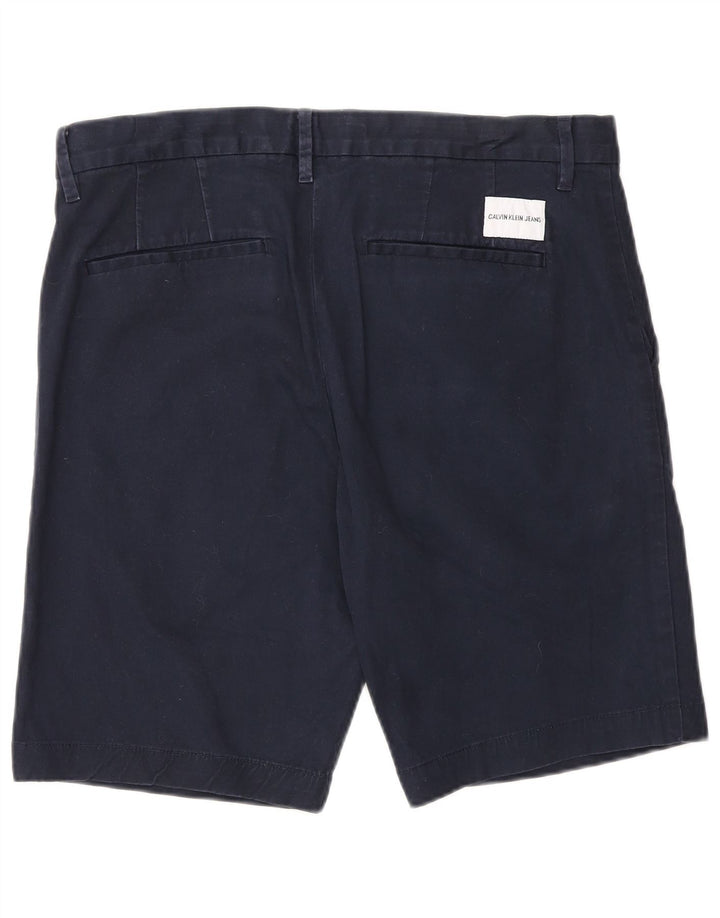 Calvin Klein Herre Chino Shorts W32 Medium Navyblå Bomuld