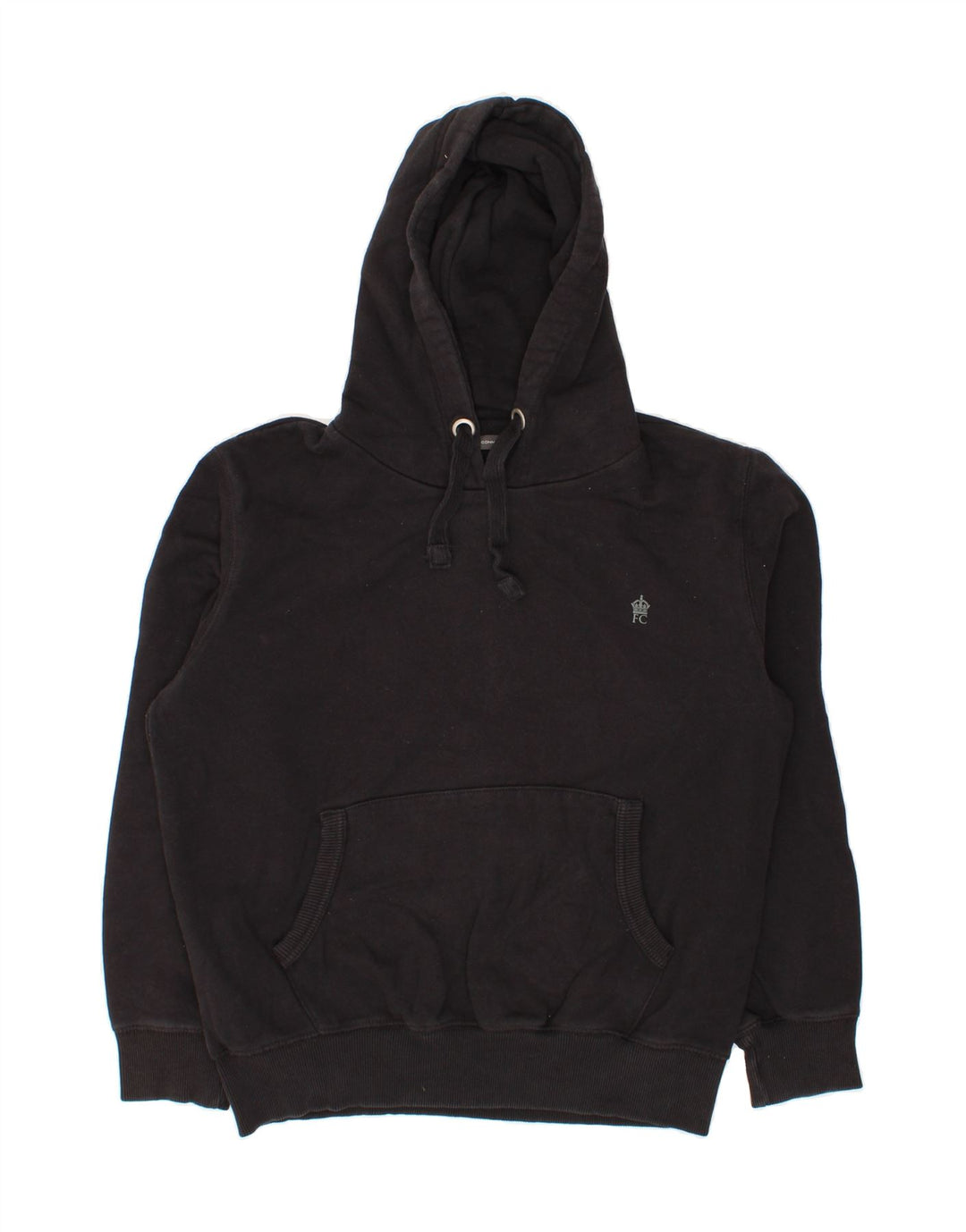 FRENCH CONNECTION Mens Hoodie Jumper Medium Black Cotton Vintage French Connection and Second-Hand French Connection from Messina Hembry 