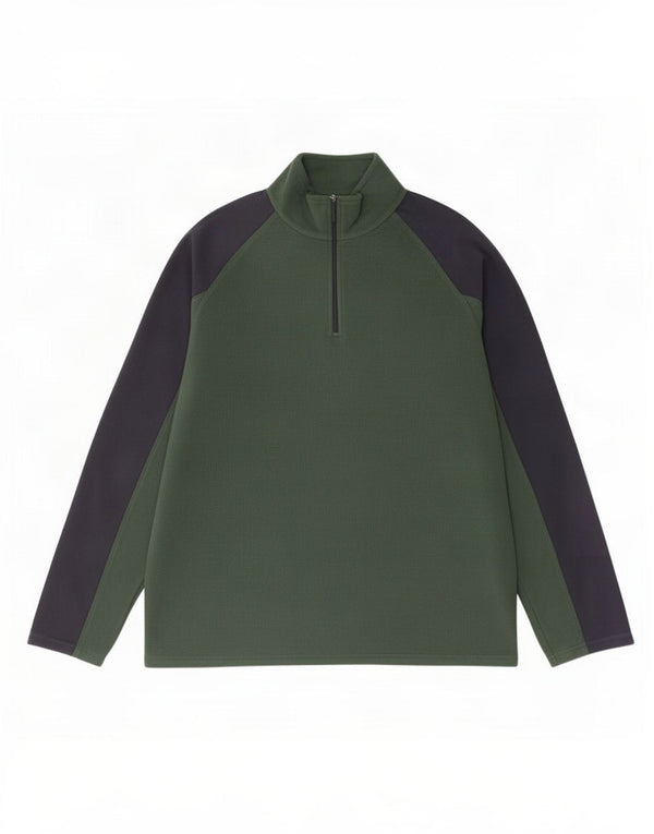 Mountain Warehouse Herre Fleece Jumper med lynlås XL Grøn Colourblock