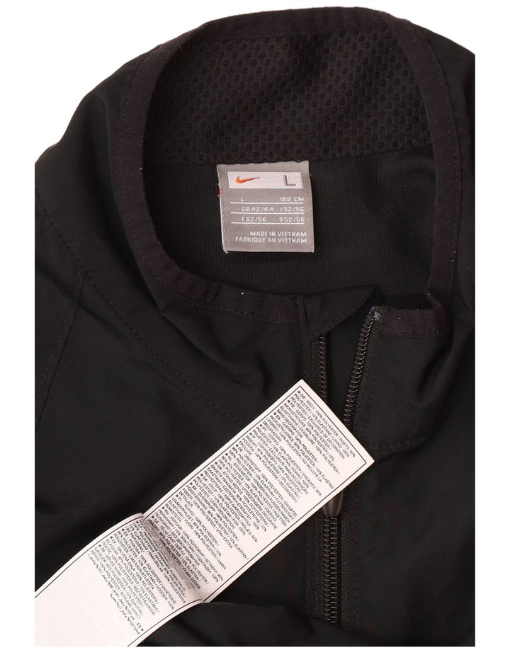 NIKE Regnjakke til mænd UK 42/44 Stor sort polyester