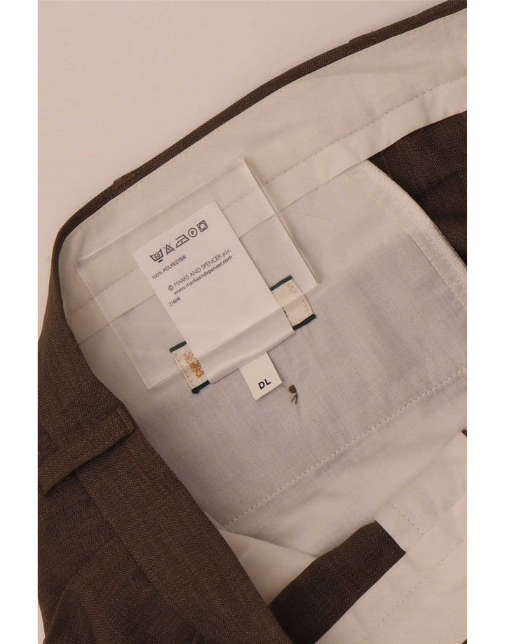 Marks & Spencer Herre Pegged Suit Bukser W38 L31 Grå Polyester