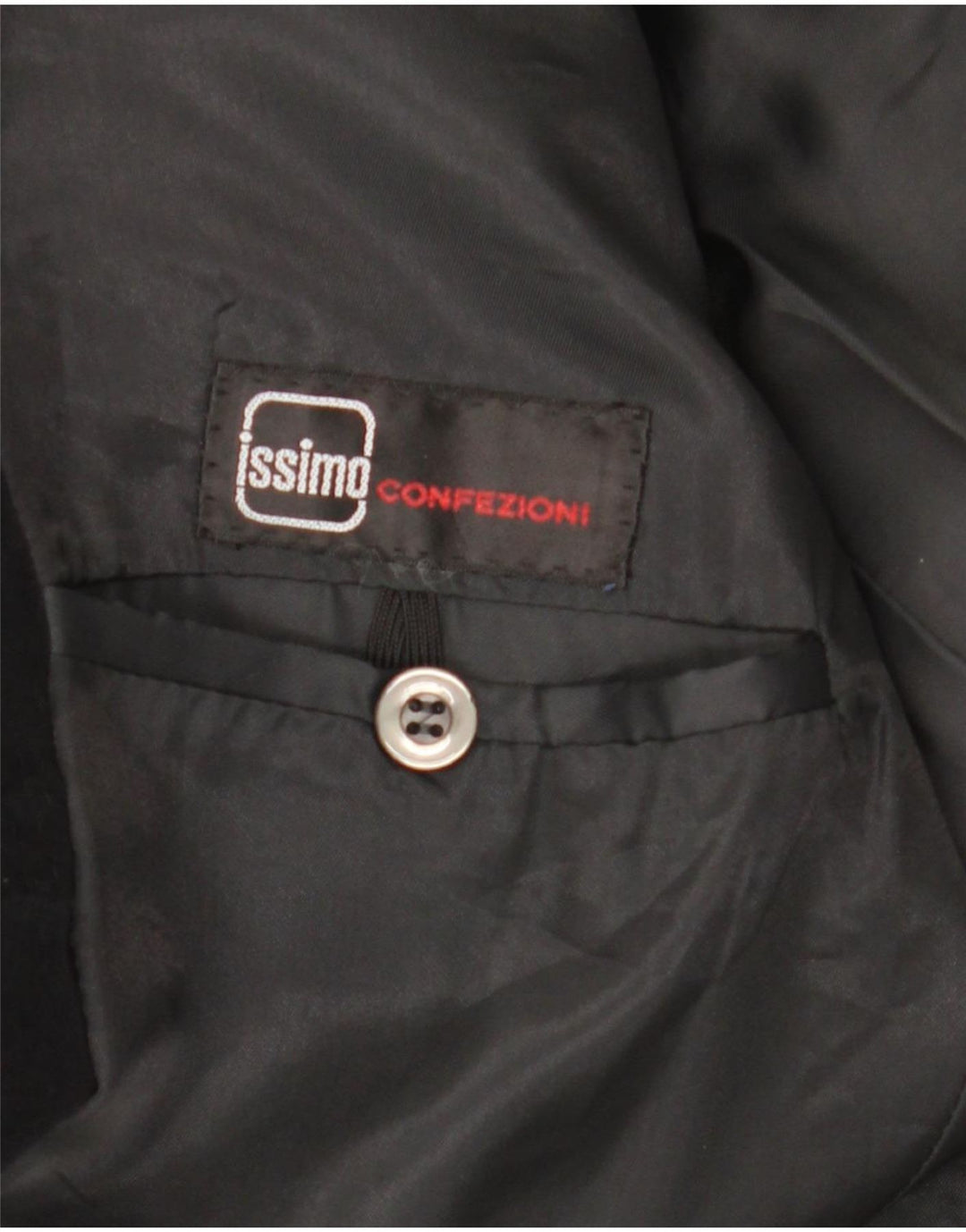 Issimo Herre 2 Button Velvet Blazer Jacket UK 36 Small Black