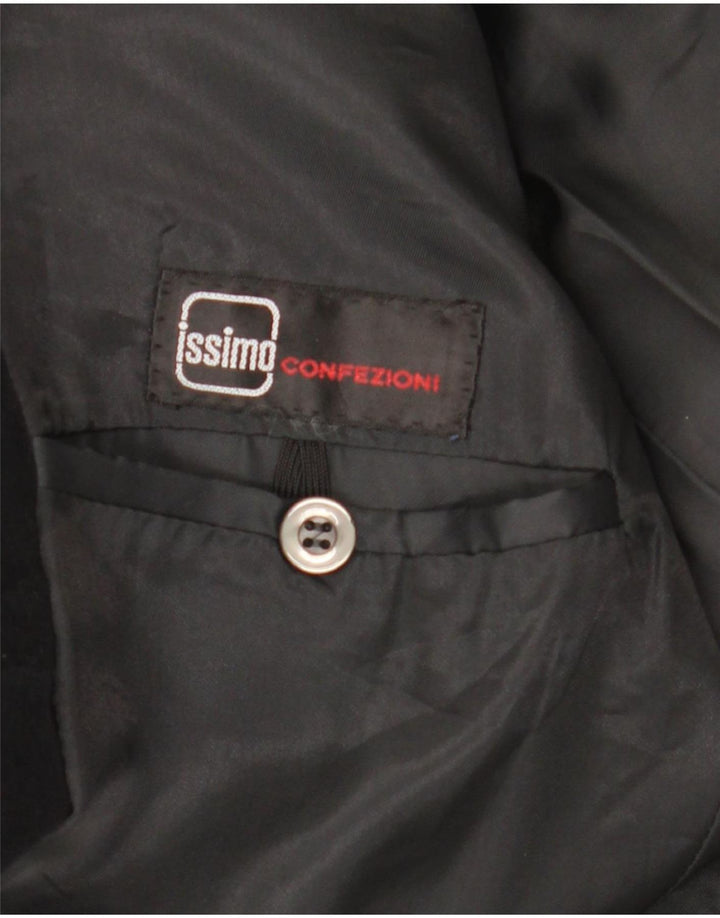 Issimo Herre 2 Button Velvet Blazer Jacket UK 36 Small Black