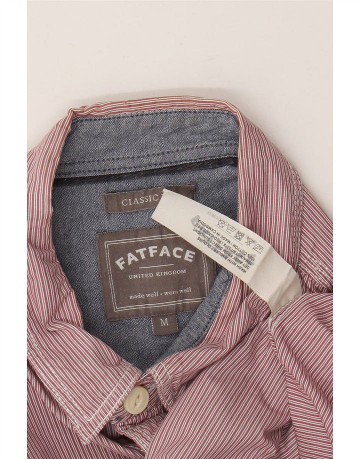 Fat Face Herre Classic Fit skjorte Medium Red Pinstripe Bomuld