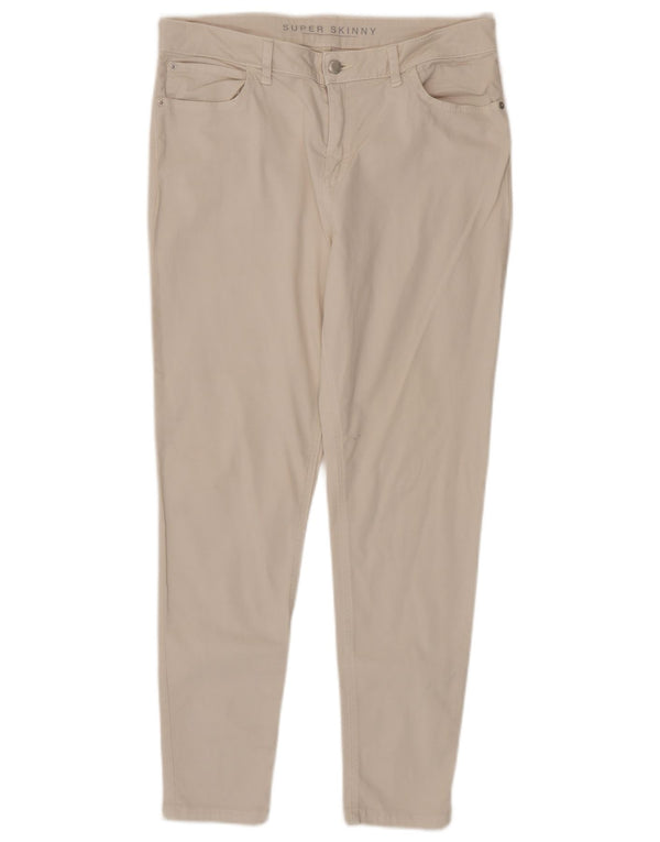 Marks & Spencer Dame Skinny Jeans UK 14 Large W34 L28 Beige Bomuld