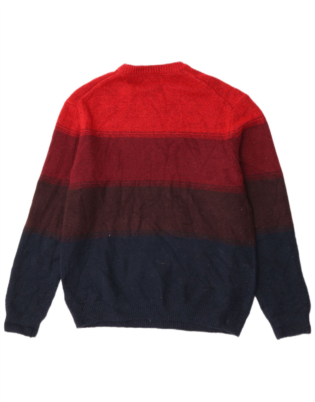 Marks & Spencer Herre sweater med rund hals, stor bordeaux stribet