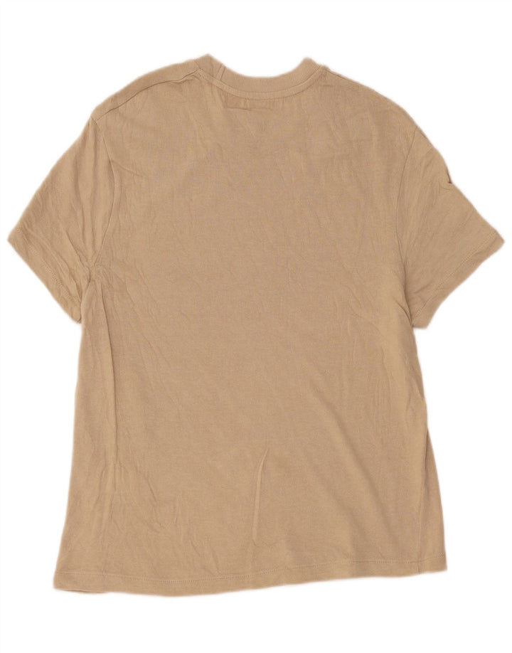 Zara Herre T-shirt Top Medium Beige Bomuld
