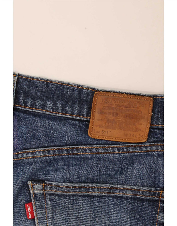 Levi's Herre 511 Slim Jeans W34 L31 Blå Bomuld