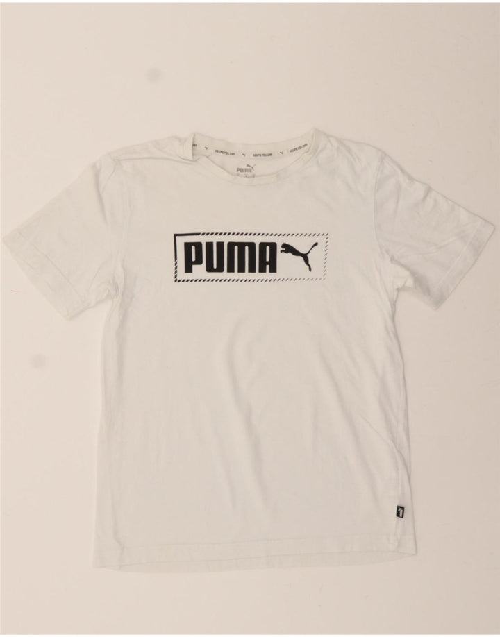 PUMA Mens Graphic T-Shirt Top Small White Vintage Puma and Second-Hand Puma from Messina Hembry 