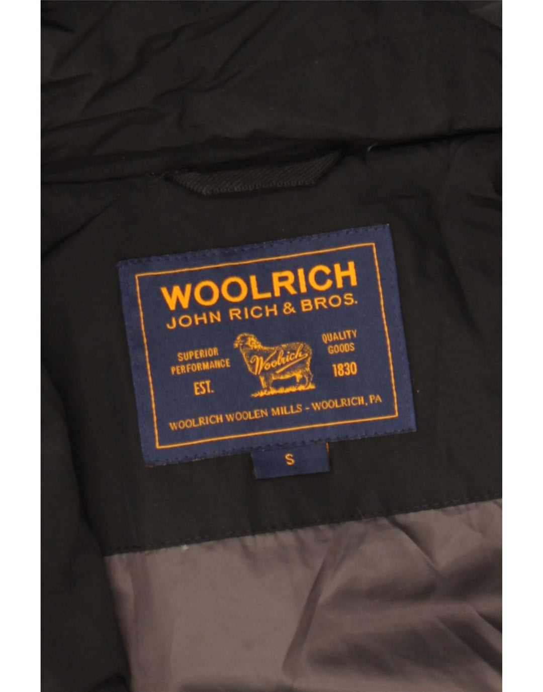 Woolrich Polstret frakke med hætte til kvinder UK 10 Small Black