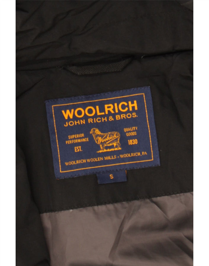 Woolrich Polstret frakke med hætte til kvinder UK 10 Small Black