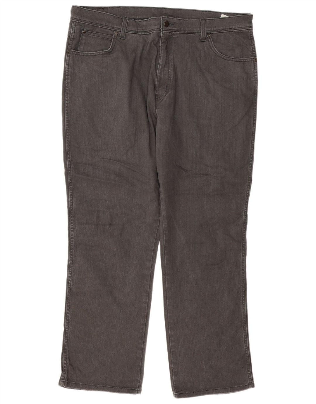 Wrangler Herre Regular Straight Jeans W40 L30 Grå Bomuld