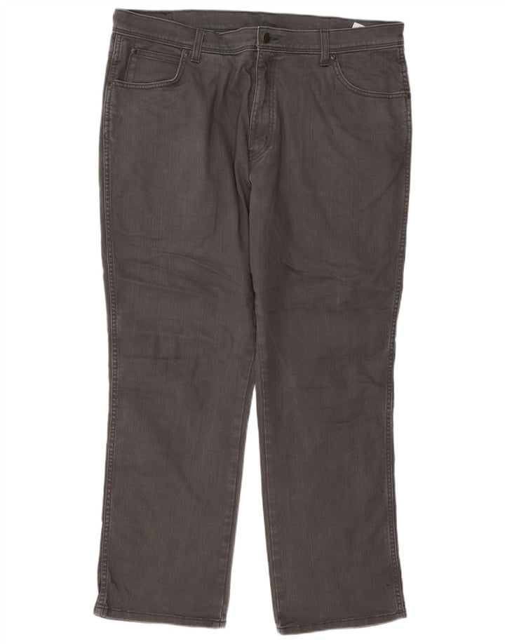 Wrangler Herre Regular Straight Jeans W40 L30 Grå Bomuld