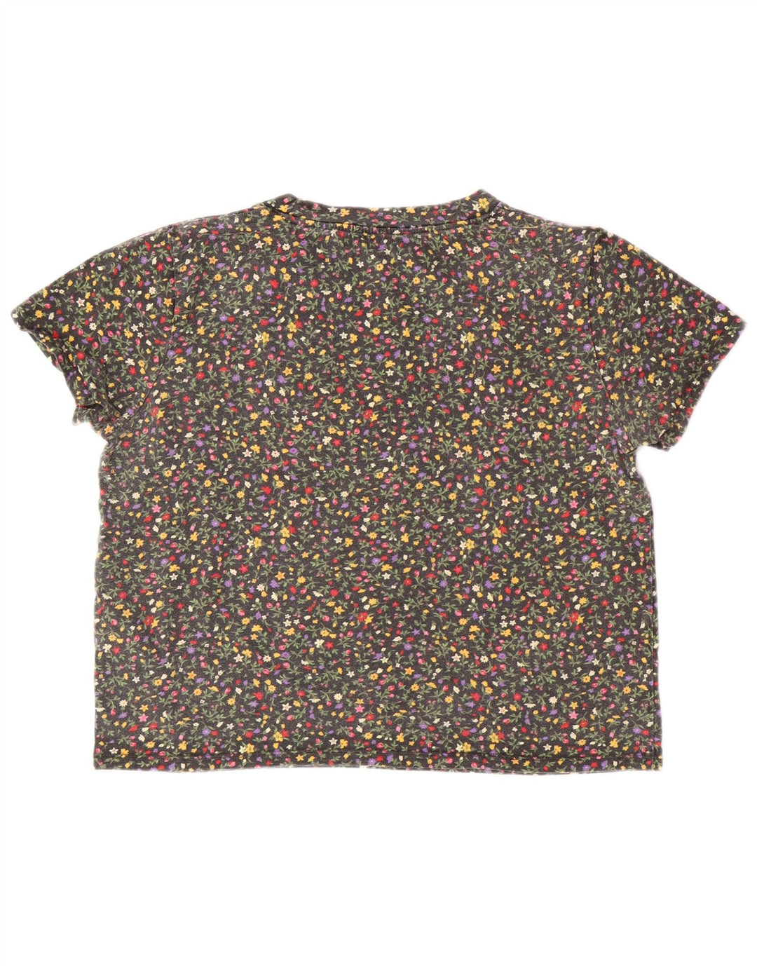 LEVI'S Womens Crop Graphic T-Shirt Top UK 14 Medium Multicoloured Floral