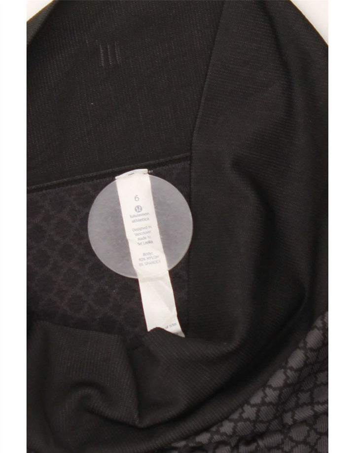Lululemon Dame Capri Leggings US 6 Medium Grå Geometrisk Nylon