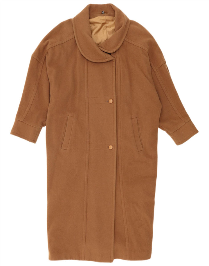 Vintage oversize overfrakke til kvinder UK 14 Stor brun uld