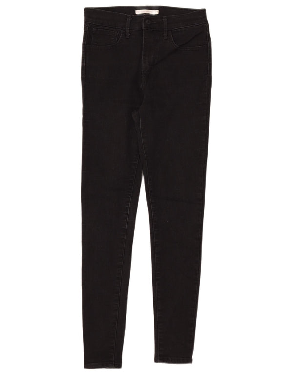 Levi's Dame 720 High Rise Super Skinny Jeans W27 L30 Sort Bomuld