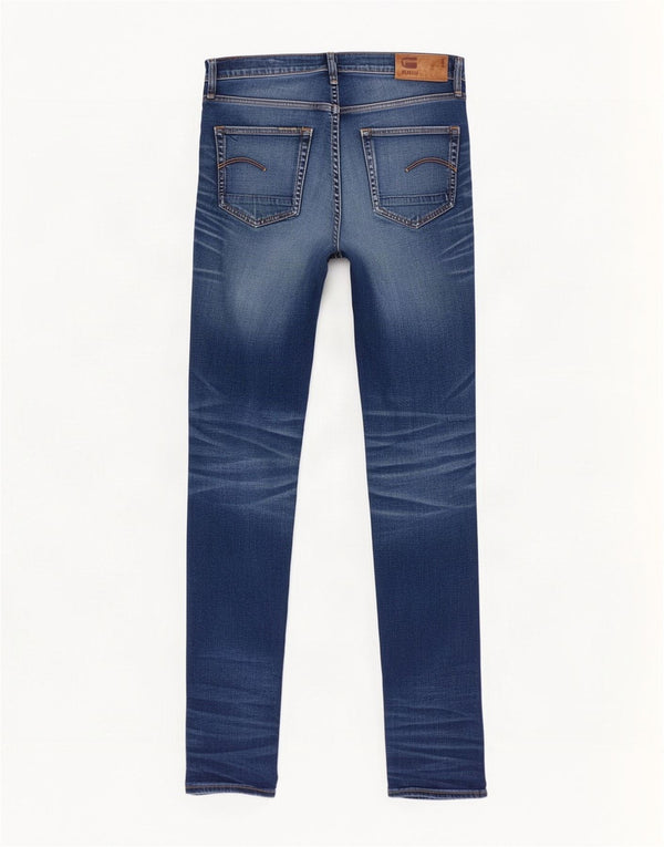 G-Star Womens 3301 Skinny Jeans W31 L36 Blue Cotton