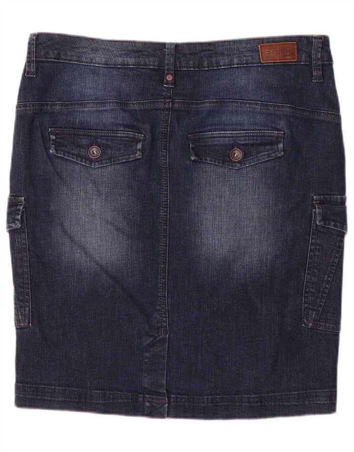 Esprit Dame Denim Cargo Nederdel W30 Medium Blue Bomuld
