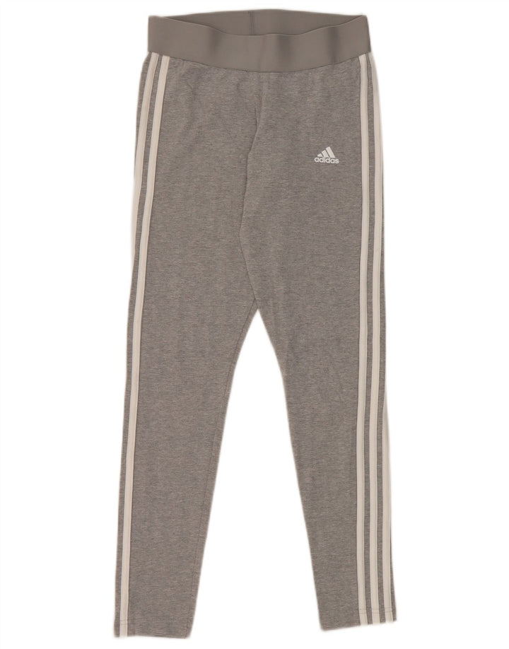 Adidas Dame Leggings UK 8 Small Grå Bomuld