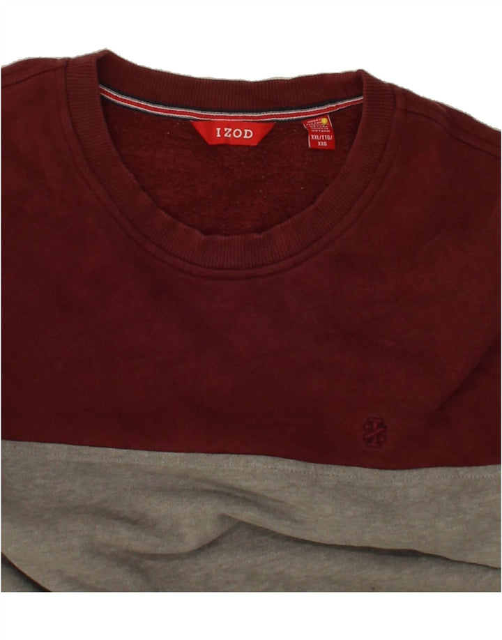 IZOD Mens Sweatshirt Jumper 2XL Grey Colourblock Cotton Vintage Izod and Second-Hand Izod from Messina Hembry 
