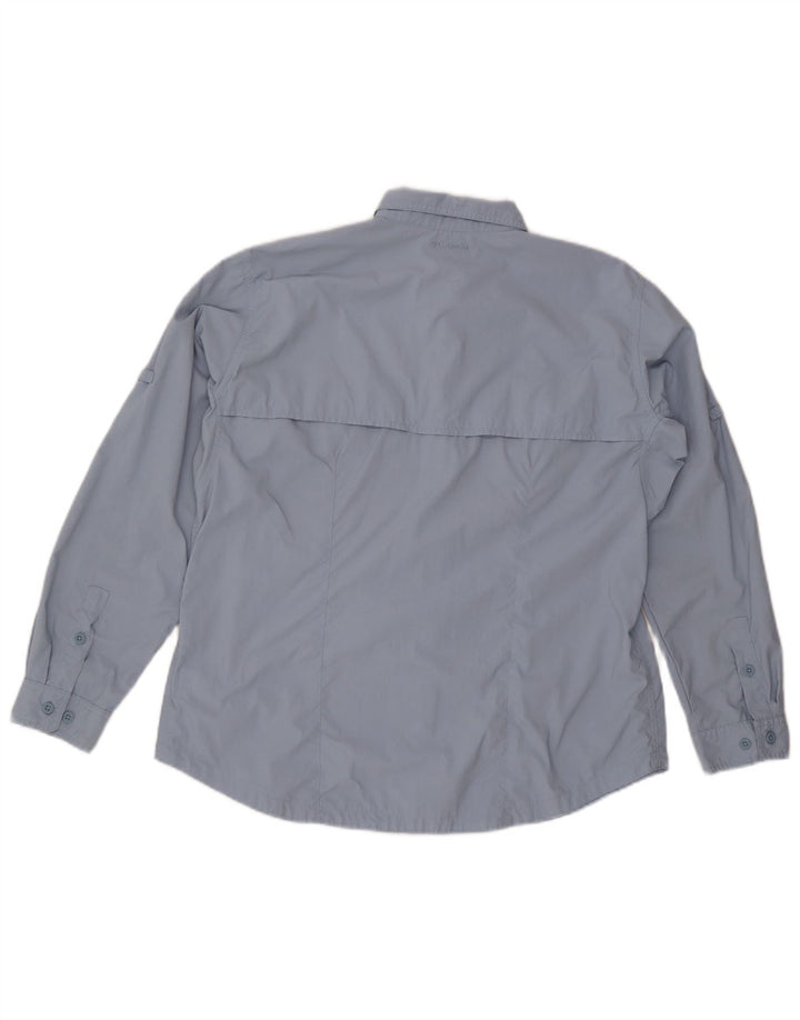 Columbia dameskjorte UK 18 XL blå nylon