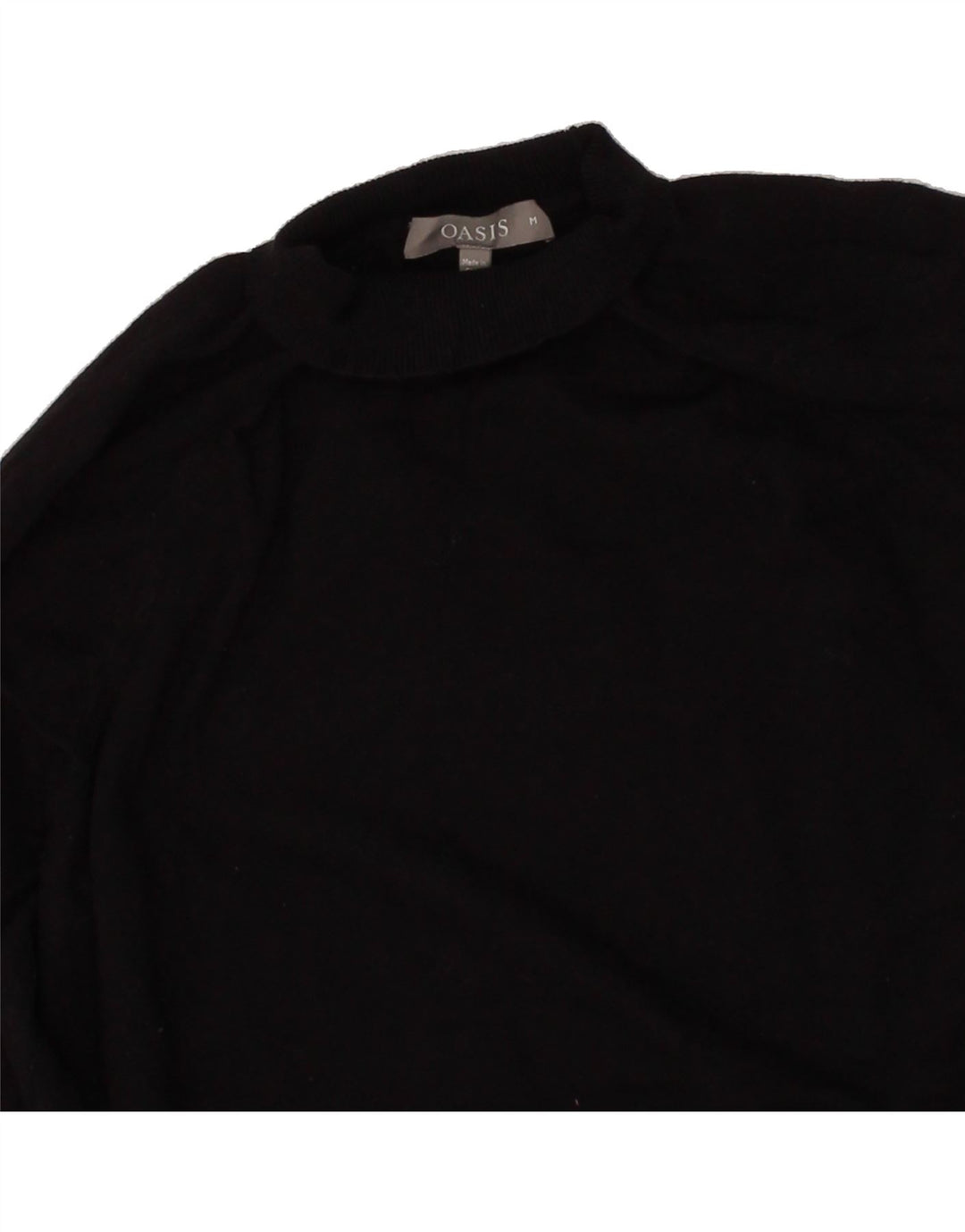 OASIS Womens Turtle Neck Jumper Sweater UK 14 Medium Black Viscose Vintage Oasis and Second-Hand Oasis from Messina Hembry 