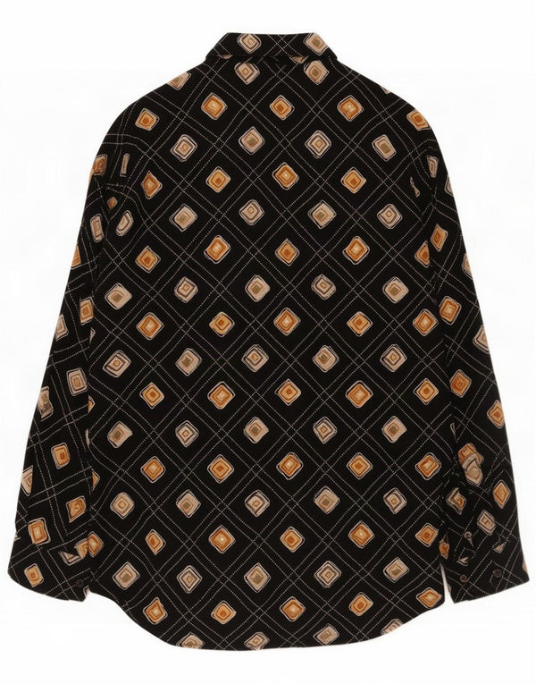 Kantaros Herreskjorte Medium Sort Geometrisk