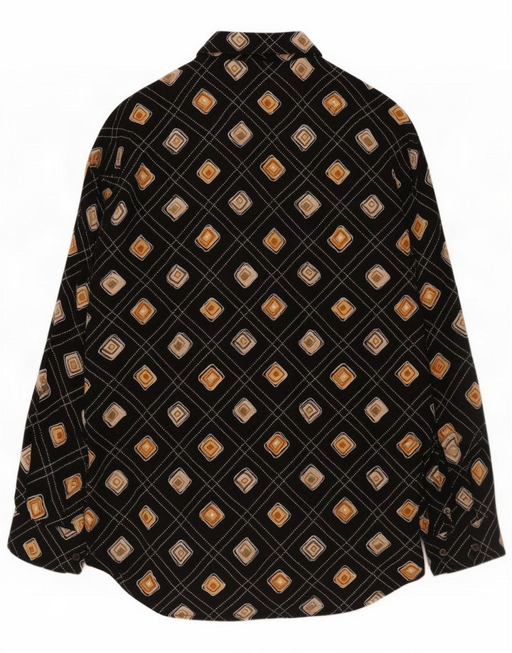 Kantaros Herreskjorte Medium Sort Geometrisk