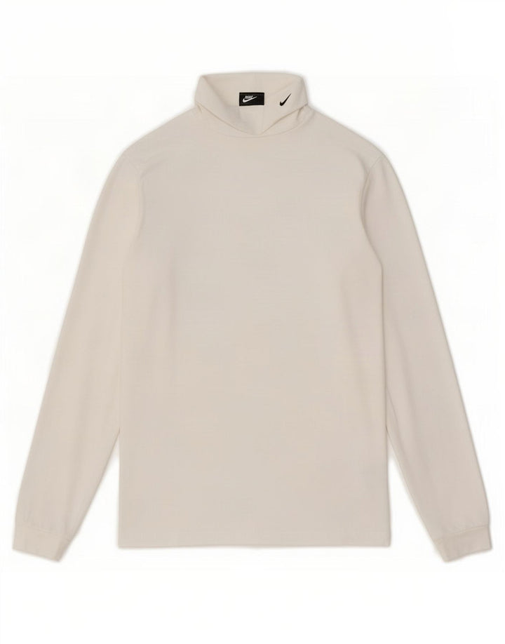 Nike Herre Dri Fit Top Langærmet Lille Hvid Bomuld
