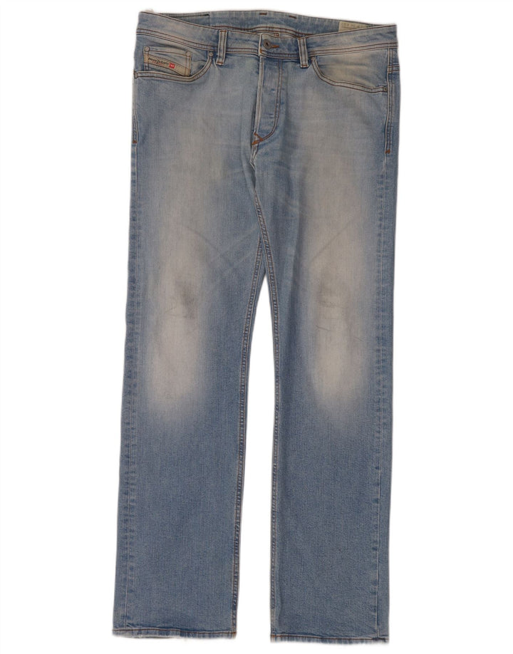Diesel Herre Viker Straight Jeans W34 L32 Blå Bomuld