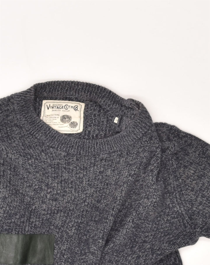 JACK & JONES Mens Crew Neck Jumper Sweater Small Grey Cotton | Vintage Jack & Jones | Thrift | Second-Hand Jack & Jones | Used Clothing | Messina Hembry 