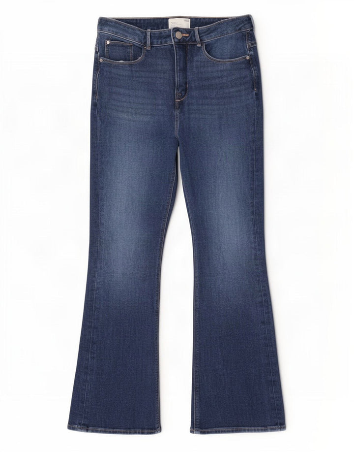 Marks & Spencer Womens Magic Slim Flared Jeans UK 14 Large W30 L30 Blue