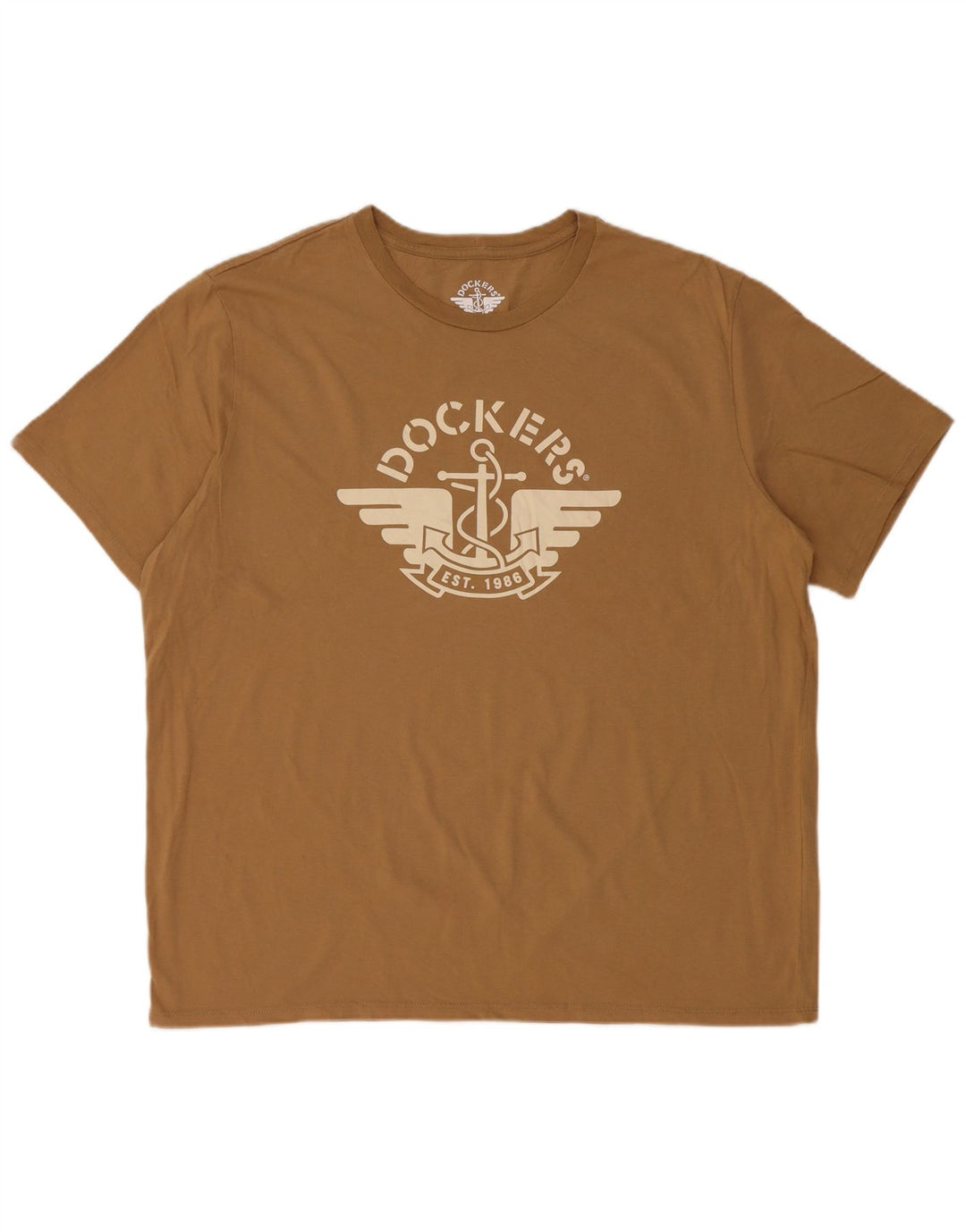 Dockers Herre grafisk T-shirt top XL brun bomuld