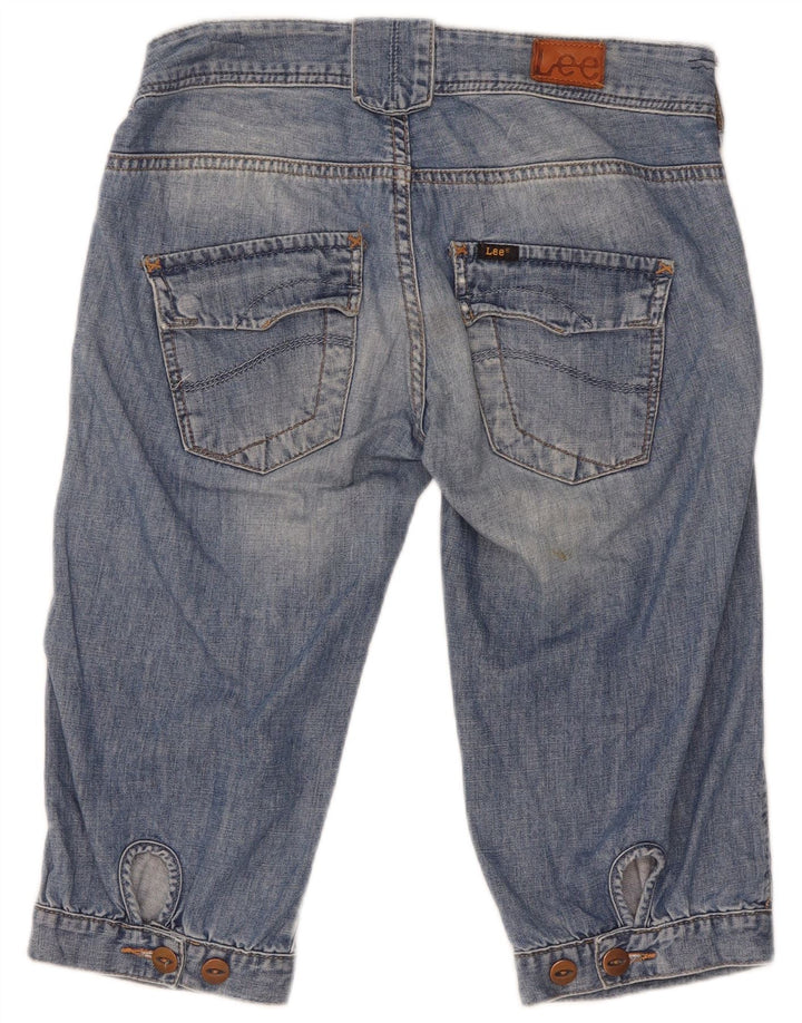 Lee Dame Chazey Cargo Denim Shorts W27 Små Blå Bomuld