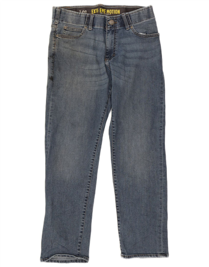 Lee Dame Extreme Motion Straight Jeans W30 L28 Blå Bomuld