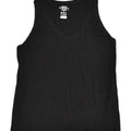 CHAMPION Womens Vest Top UK 14 Large Black Cotton | Vintage Champion | Thrift | Second-Hand Champion | Used Clothing | Messina Hembry 
