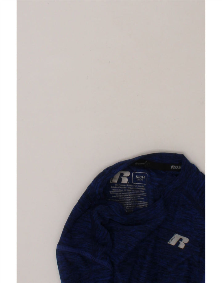 RUSSELL ATHLETIC Boys Dri-Power Top Long Sleeve 6-7 Years Small Blue Vintage Russell Athletic and Second-Hand Russell Athletic from Messina Hembry 