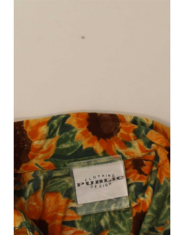 Vintage kvinders kortærmet skjorte EU 38 Medium Multicolored Floral