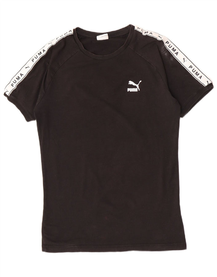 Puma Herre grafisk T-shirt Top Medium Sort Colourblock
