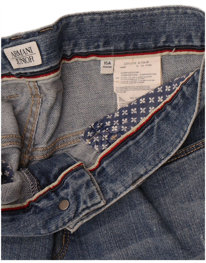 Armani Junior Drenge Denim Shorts 14-15 år W30 Blå Bomuld