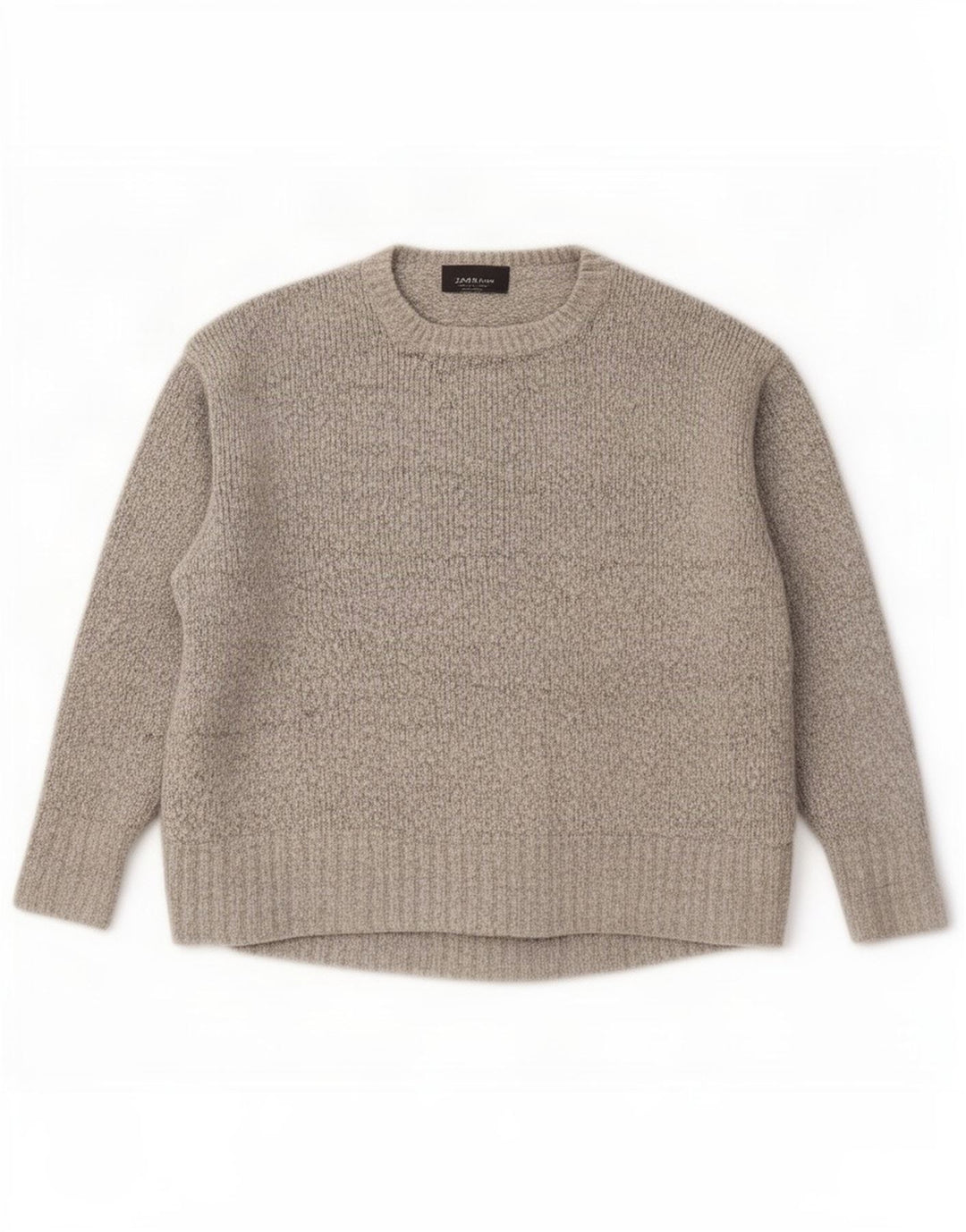 Zara Dame Oversized Crew Neck Jumper Sweater UK 10 Small Grey Flecked