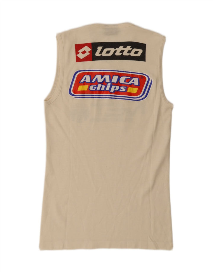 Lotto Herre Grafisk Vest Top Lille Off White Bomuld