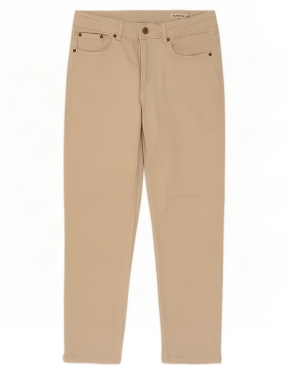 Marks & Spencer Dame Relaxed Fit Slim Jeans UK 10 Small W30 L27 Beige